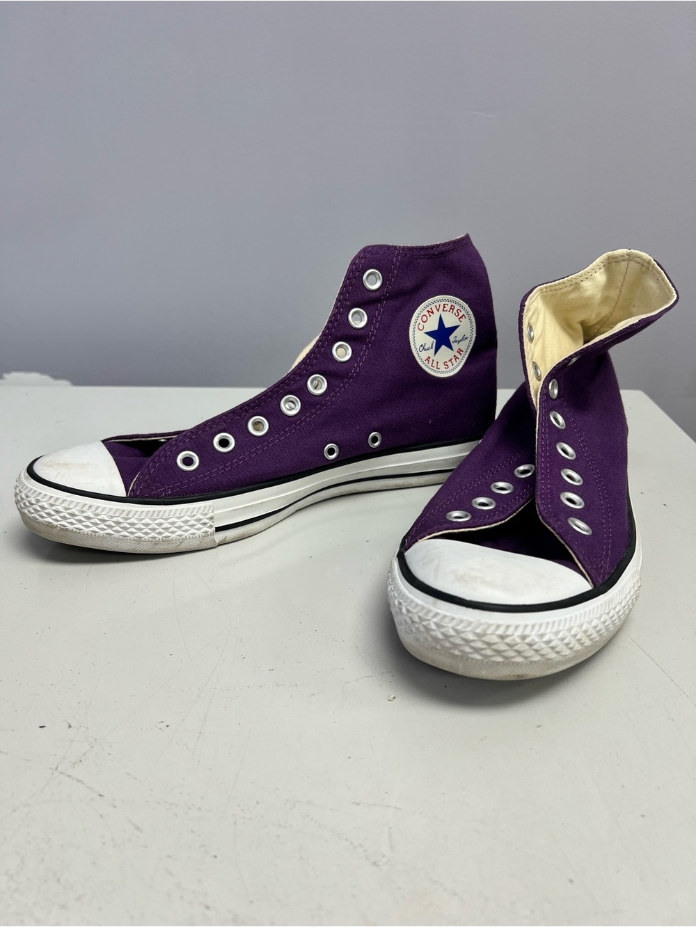 Converse High Top Sneakers in Deep Purple Men 8 Women 10